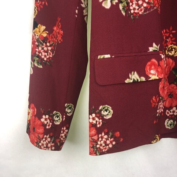 DR2 Floral Lightweight Open Front Blazer Size Petite Small - Picture 4 of 16